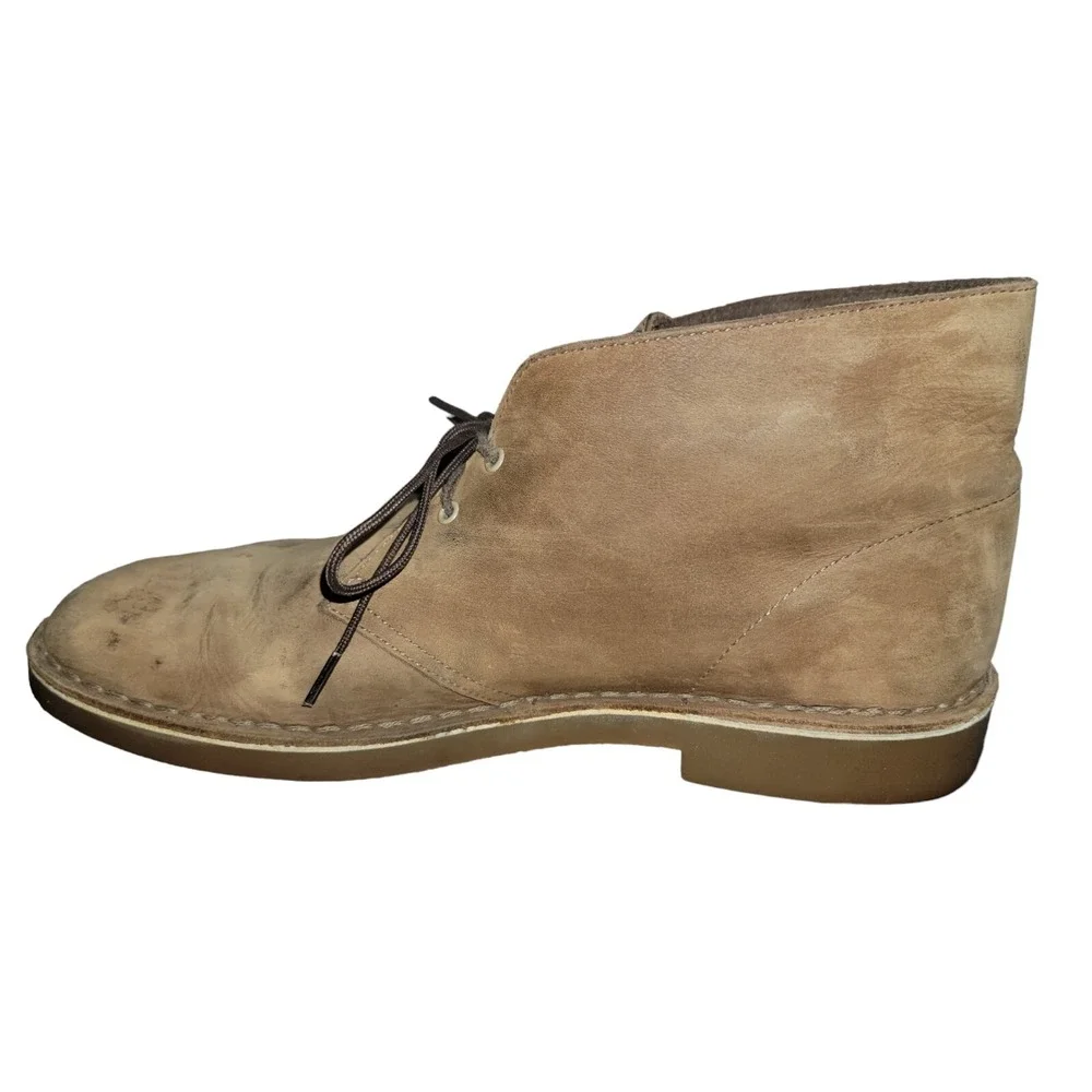 Clarks Bushacre Mens Size 13 M Boots Brown Leather Lace Up Ankle‎ Chukka Nubuck